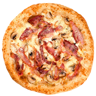 Піца з італійським беконом і грибами