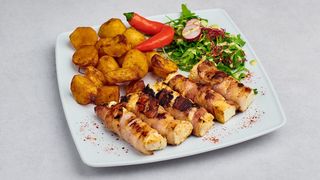 Grillowany ser w bekonie