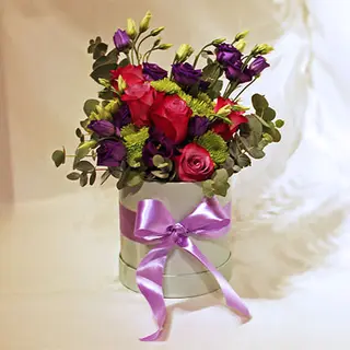 Lila flower box Mint.