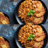 Placki ziemniaczane z gulaszem po węgiersku