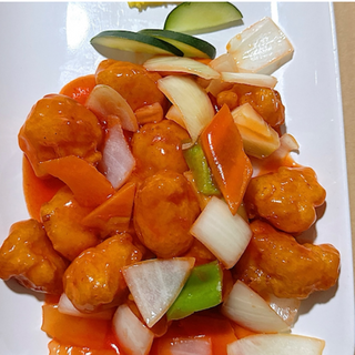 Pollo con salsa agridulce