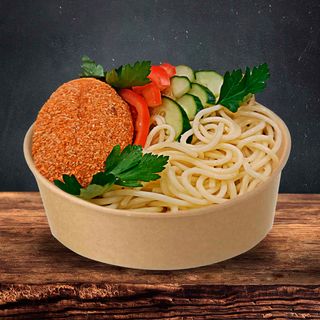 Боул зі спагеті та котлетою по-київськи (320г)