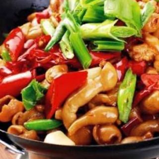 Intestino di maiale saltato in scodella