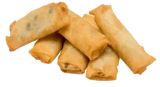 Rollitos Primavera (Con Ensalada Y Patatas) 