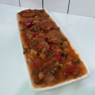 Preparado estilo no solomillo con pisto