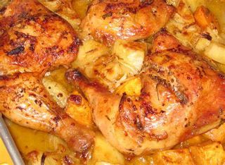 Prato Perna de Frango no Forno 