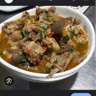 Drink or water+ Goat meat pepper soup