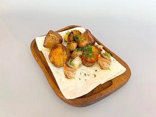 Картопля на мангалі з салом (300 г)