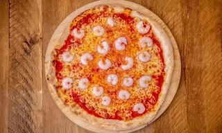 Pizza de gambas