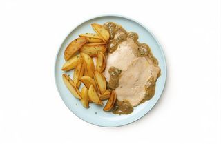 Arrosto di maiale con patate a spicchi