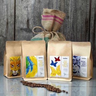 Zestaw kaw w oryginalnym worku po kawie - 4x250g