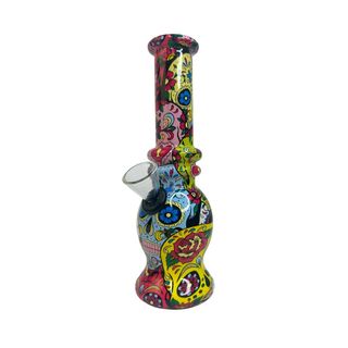Glass Bong 15 cm Skull Design