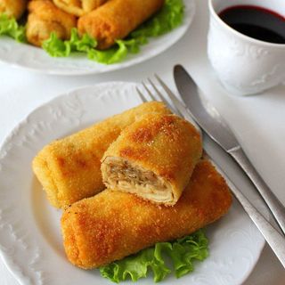 Krokiety kiszona kapustą i pieczarkami