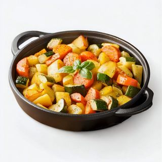 Contorni de patata al horno y verdura