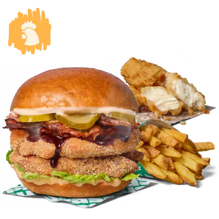 PODWÓJNY BARNEY CHICKEN ZESTAW POWIĘKSZONY