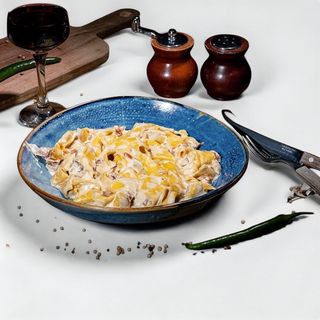 Pappardelle cu Speck și Hribi