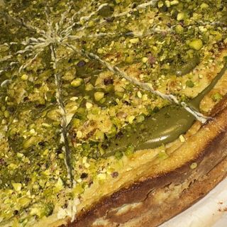 Tarta de queso de pistacho