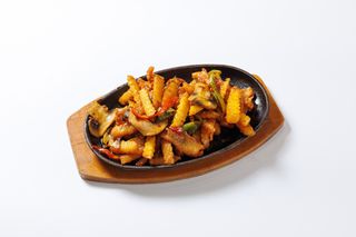 Мин жан джи ру (курица с картошкой и грибами) 