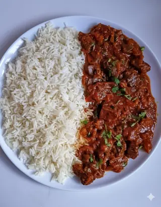 Rice and liver plus soda