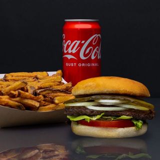 Combo Hamburger si fries (portie medie) & drink