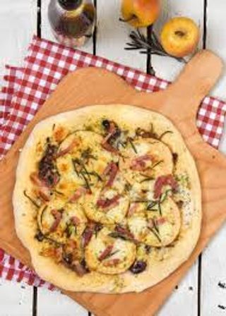Pizza speck y manzana (33 cm.)