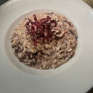 Risotto al radicchio e salsiccia