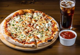 Combo: Pizza 4 Cheese + Sauce on the side + Drink