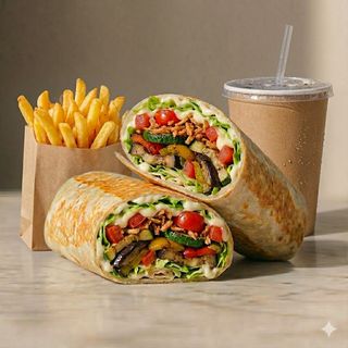 Vegan wrap menù