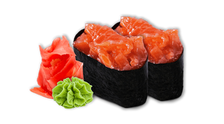 Гункан з лососем (2шт)