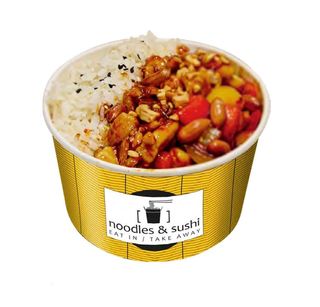 Don buri con pollo gongbao