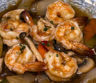 55. Gamba Con Salsa De Ostra