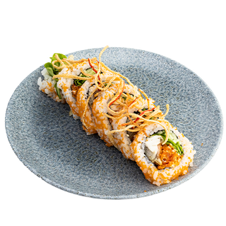 Uramaki karmazyn w tempurze z chrustem surimi 6szt.