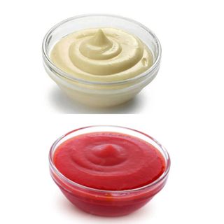 Bote de Salsas blanca y roja kétchup 
