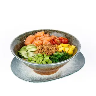 Base de arroz con salmón