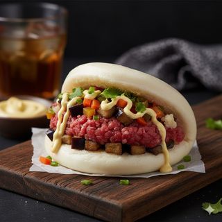 Bao bun con tartare 1 pezzo