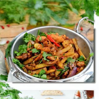 84Жареная рыба с фри 干锅薯条鱼片