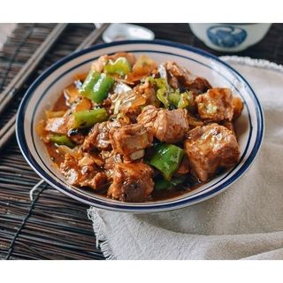 Pork in black bean sauce