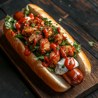 Chicken hot dog panino 