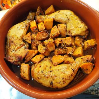 Pollo campero con boniato