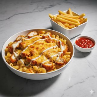 Macarrones con cordon bleu (PEQUEÑA)