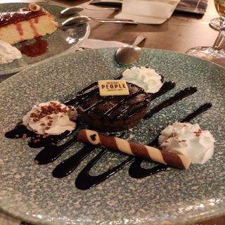 coulant de turrón con helado