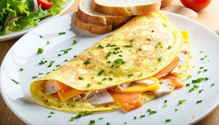 Omlette Fromage et Dinde fumé