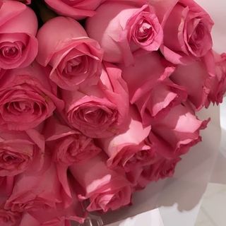 Bouquet de 100 roses rose