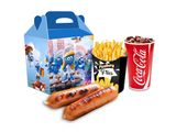 Сосиски 2 шт + фри + напиток на выбор + маленькая игрушка (370 г.)