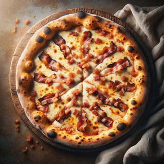 Pizza bacon e 4 faomaggi