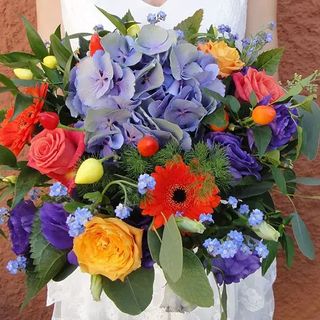 Bukiet kolorowy z niezapominajką