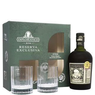 Diplomatico Reserva Exclusiva Cu Pahare 0.7l
