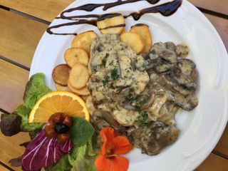 Filete De Pollo Con Nata Y Champiñones