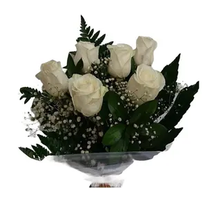 Ramo De 6 Rosas Blancas
