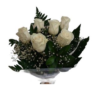 Ramo De 6 Rosas Blancas